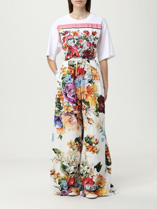 25FW 돌체앤가바나 팔라초 팬츠 FTDCOTHS5TR HA5PC White - DOLCE & GABBANA