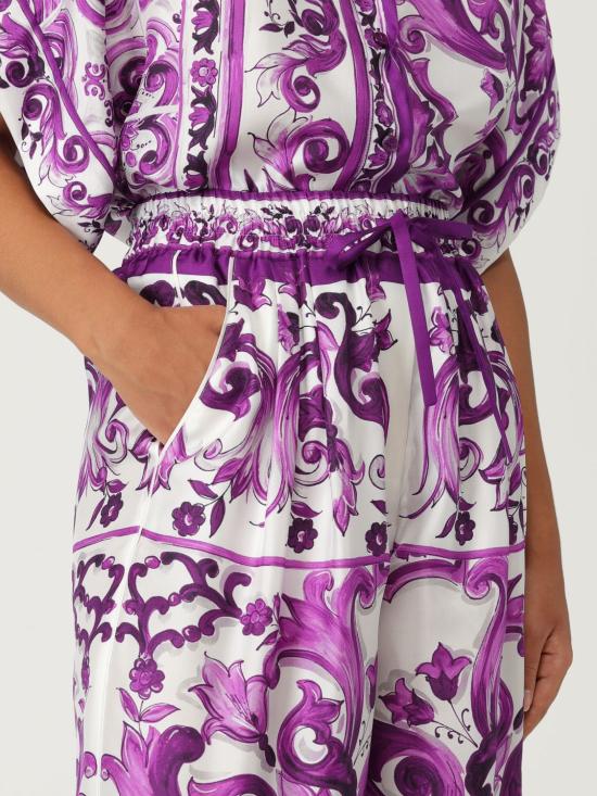 25FW 돌체앤가바나 팔라초 팬츠 FTDBNTHI1Y8 I23TN Violet - DOLCE & GABBANA