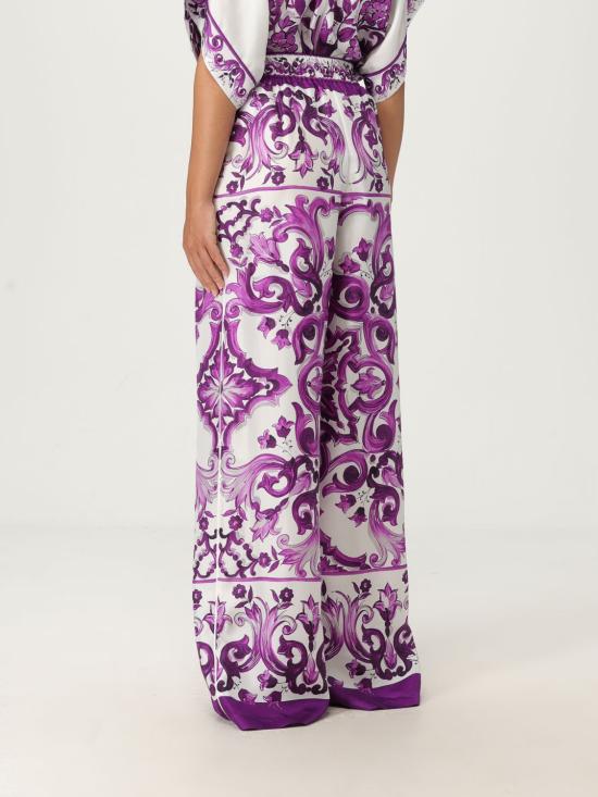 25FW 돌체앤가바나 팔라초 팬츠 FTDBNTHI1Y8 I23TN Violet - DOLCE & GABBANA