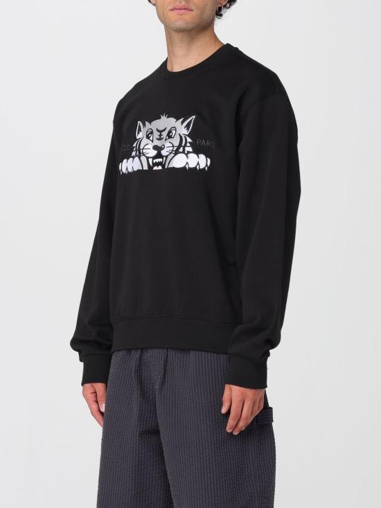 25FW 겐조 해피 타이거 자수 스웨트셔츠 FF65SW2654MF 99J Black - KENZO