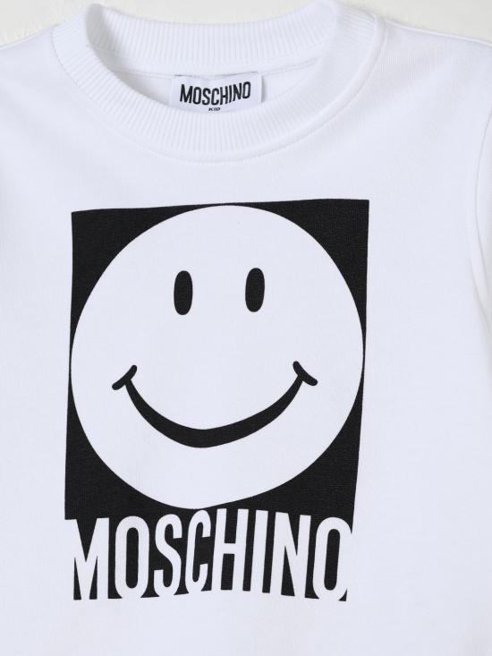 25FW [키즈] 모스키노 풀오버 HSF08VLCA14 10101 White - MOSCHINO