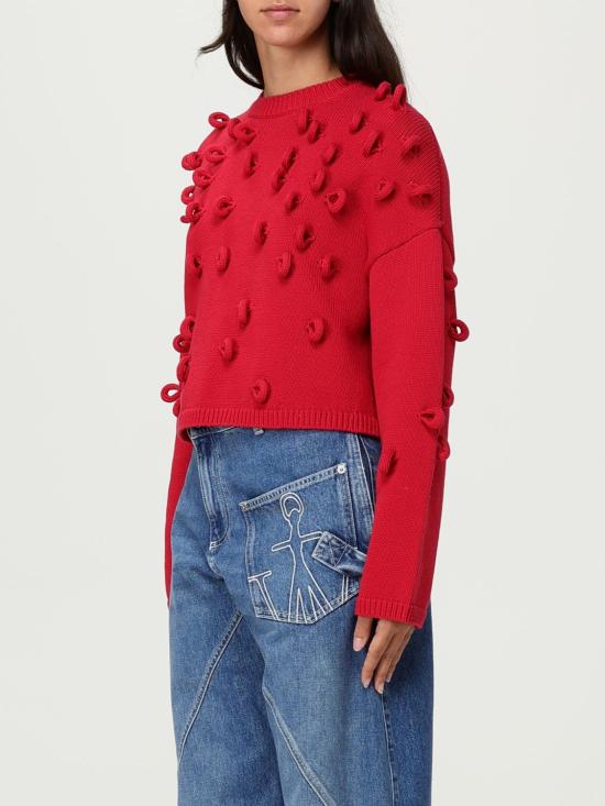 25FW JW앤더슨 스웨터 KW1446YN0417 445 Red - JW ANDERSON