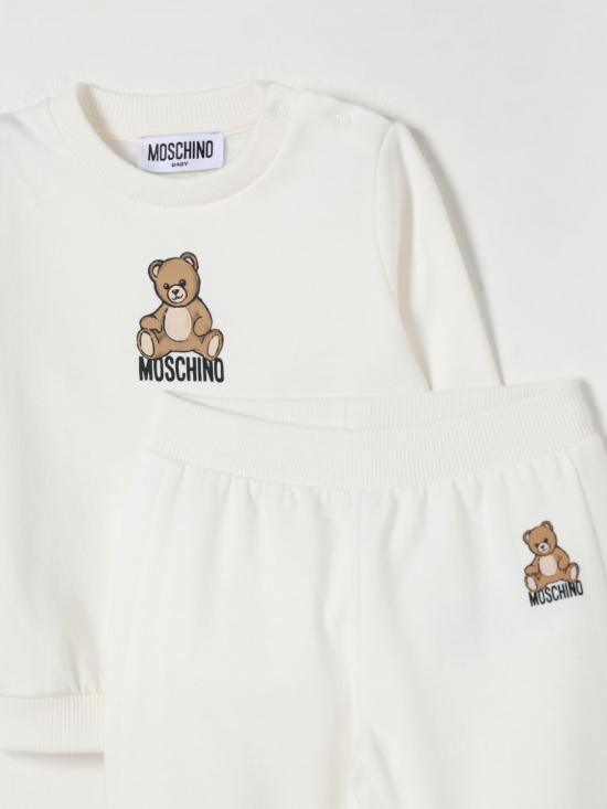 25FW [키즈] 모스키노 오버롤 MMK05ELCA40 10063 White - MOSCHINO
