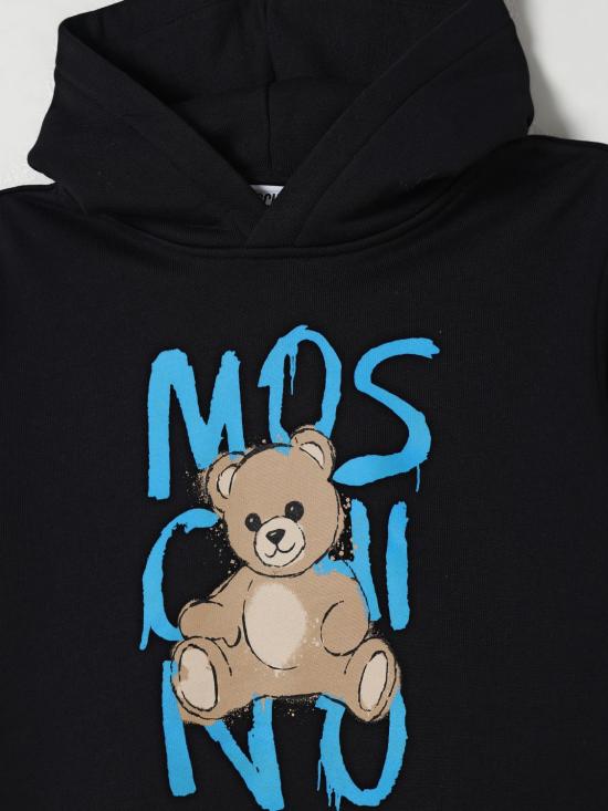 25FW [키즈] 모스키노 풀오버 HUF098LCA77 60100 Black - MOSCHINO