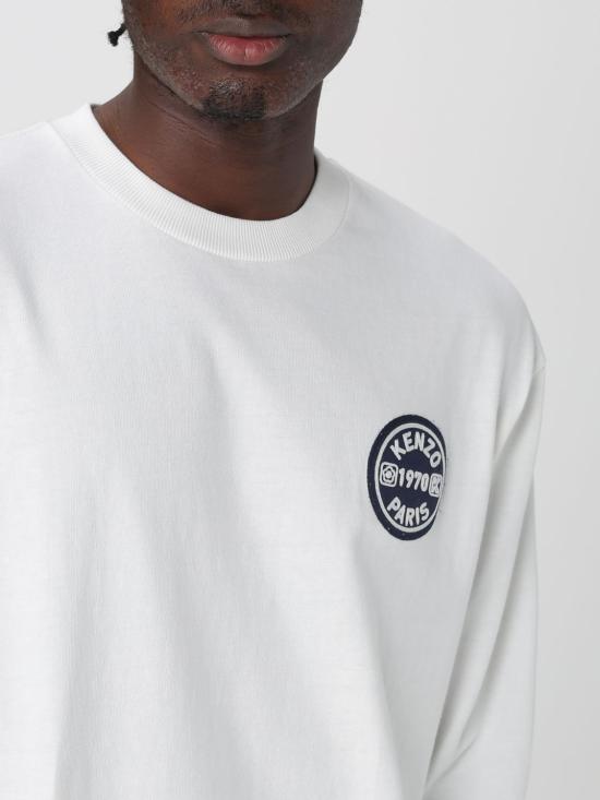 25FW 겐조 긴팔 티셔츠 FF65TL3504SI 02 White - KENZO