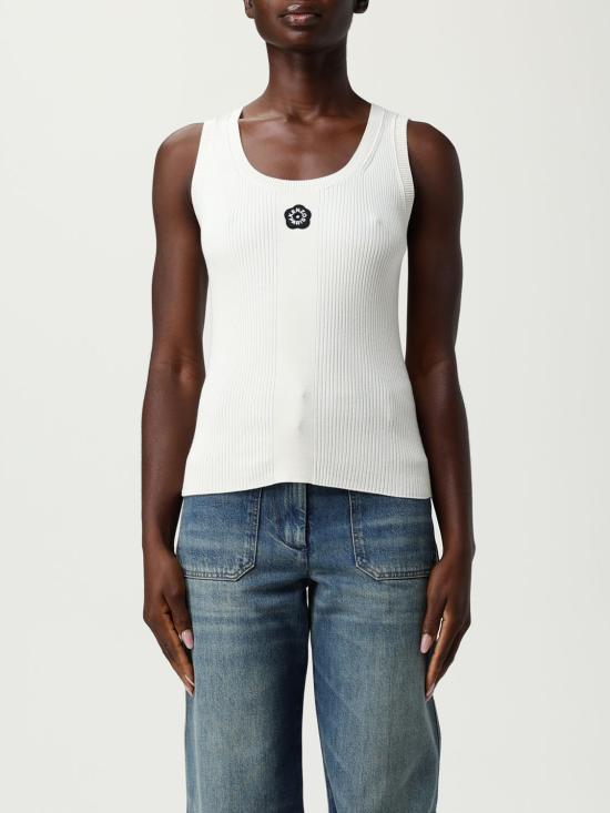 25FW 겐조 민소매 티셔츠 FF62TO6133LG 01 White