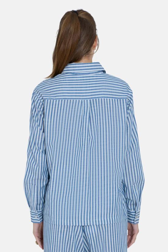  더 타일 클럽 후드 티셔츠 타일 클럽 코코 데님 오버셔츠 - THE TILE CLUB