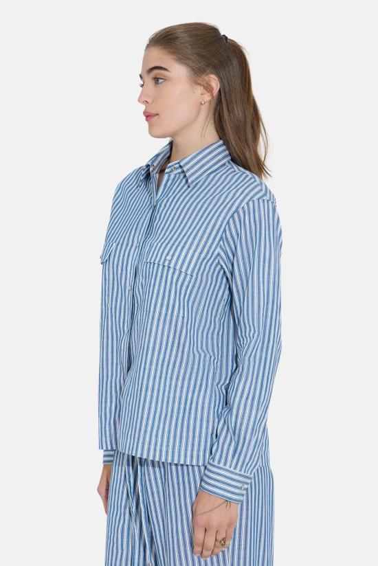  더 타일 클럽 후드 티셔츠 타일 클럽 코코 데님 오버셔츠 - THE TILE CLUB