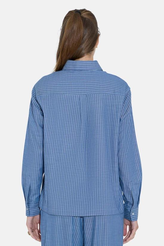  더 타일 클럽 반팔 티셔츠 타일 클럽 코코 데님 오버셔츠 - THE TILE CLUB