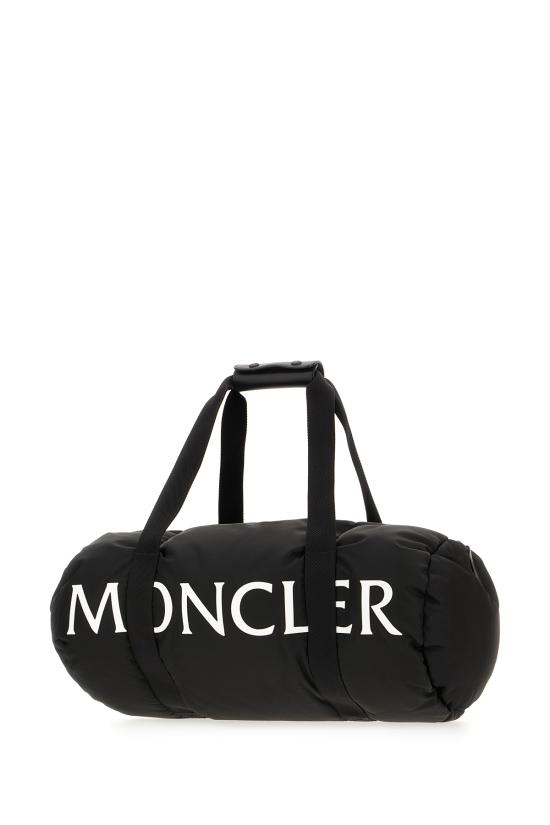 25FW 몽클레어 로고 워터 리펠런트 다운 필 더플백 5G00001M8321 999 Nero - MONCLER