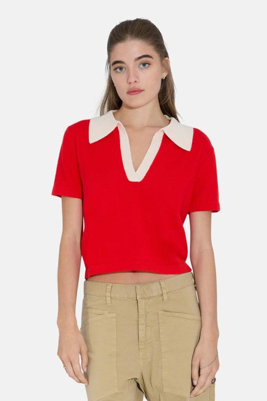  더 타일 클럽 반팔 티셔츠 타일 클럽 테이트 캐시미어 콘트라스트 폴로