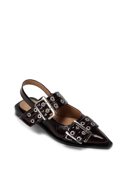 25FW 가니 플랫 슈즈 S3086 436 BURGUNDY - GANNI