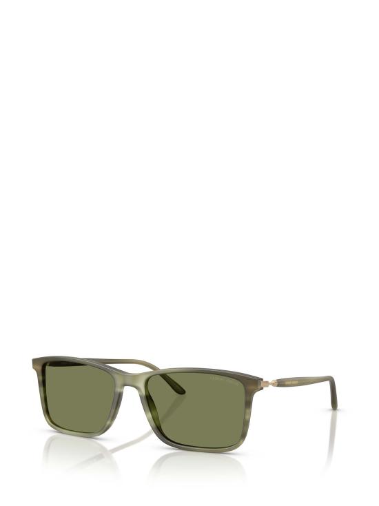 26FW 조르지오 아르마니 선글라스 AR8218 61682A MATTE STRIPED GREEN - GIORGIO ARMANI