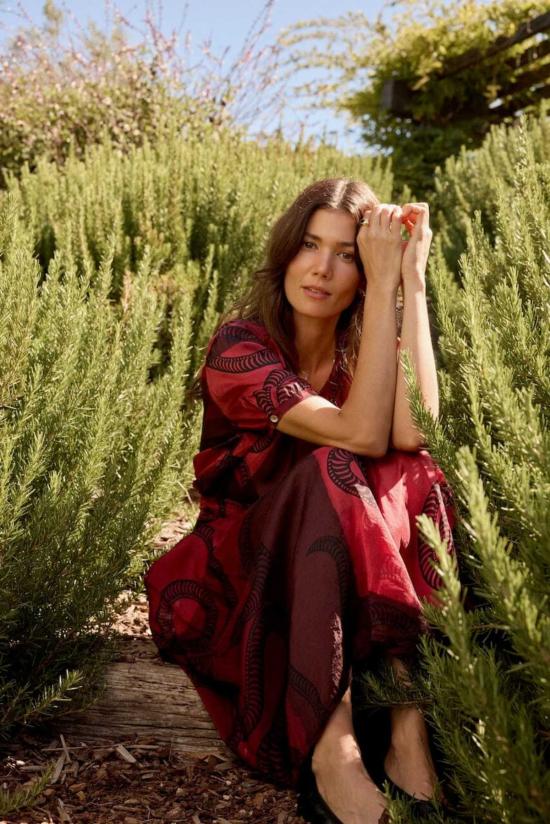  나탈리 마틴 롱 스커트 벨라 스커트 아멘트 스네이크 옥스블러드 - NATALIE MARTIN