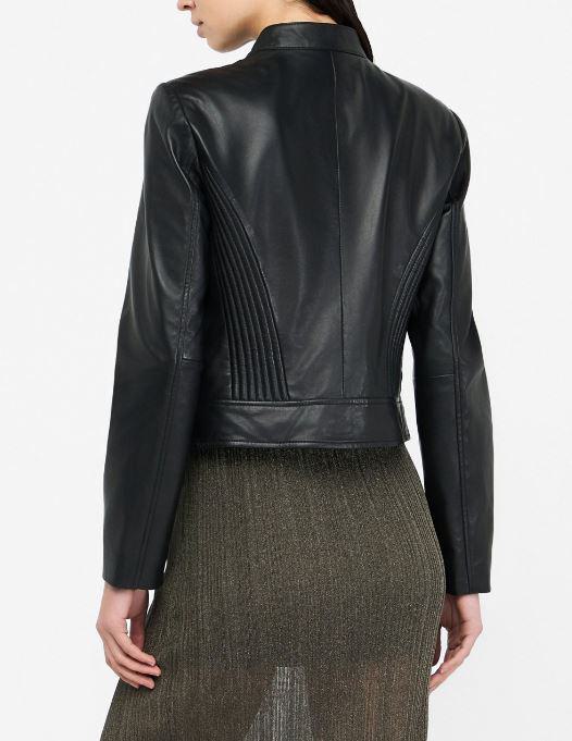 25FW 리우조 가죽 자켓 CF5162P037922222 Black - LIU JO