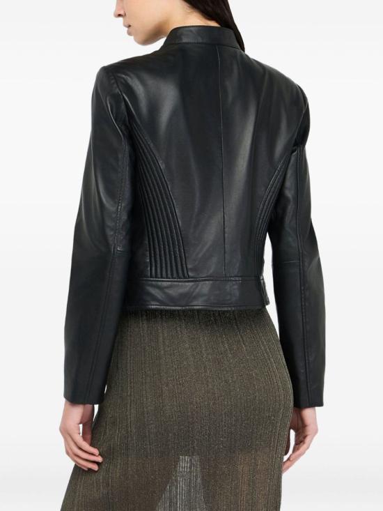 25FW 리우조 가죽 자켓 CF5162P037922222 Black - LIU JO