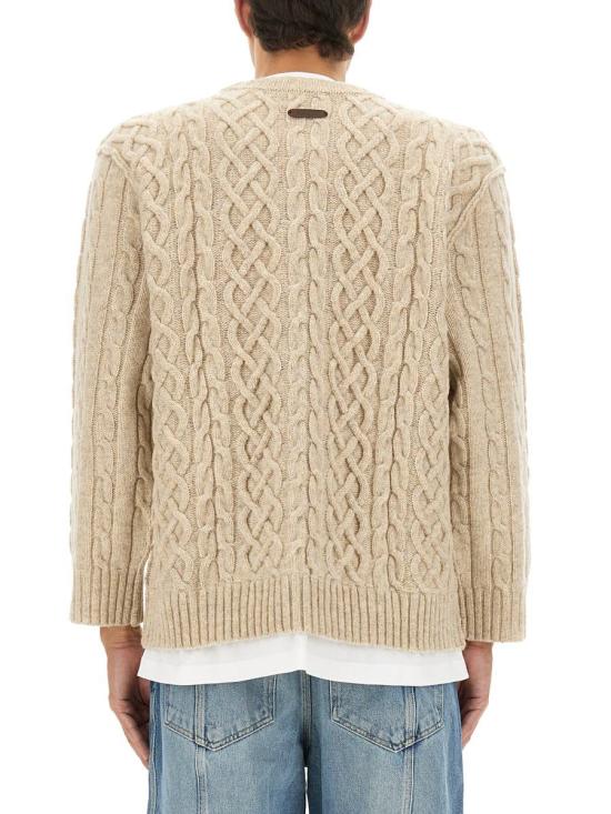 25FW 모스키노 스웨터 09125203 0006 Beige - MOSCHINO