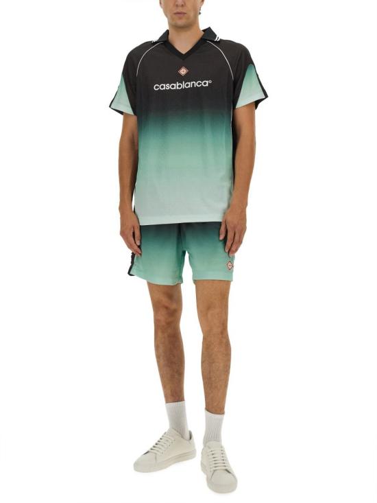 25FW 카사블랑카 반팔 티셔츠 U MPF25 JTP 375 01GRADIENT GREEN - CASABLANCA