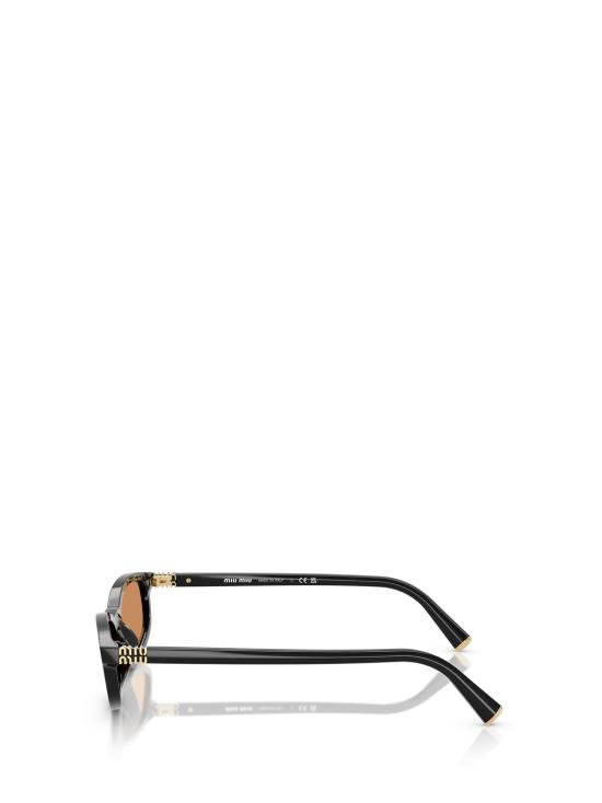 26FW 미우미우 타원형 프레임 선글라스 MU A06S 16K10I BLACK - MIU MIU