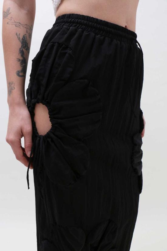  제이킴 미디 스커트 J.Kim 플라워 스커트 블랙 - J.KIM