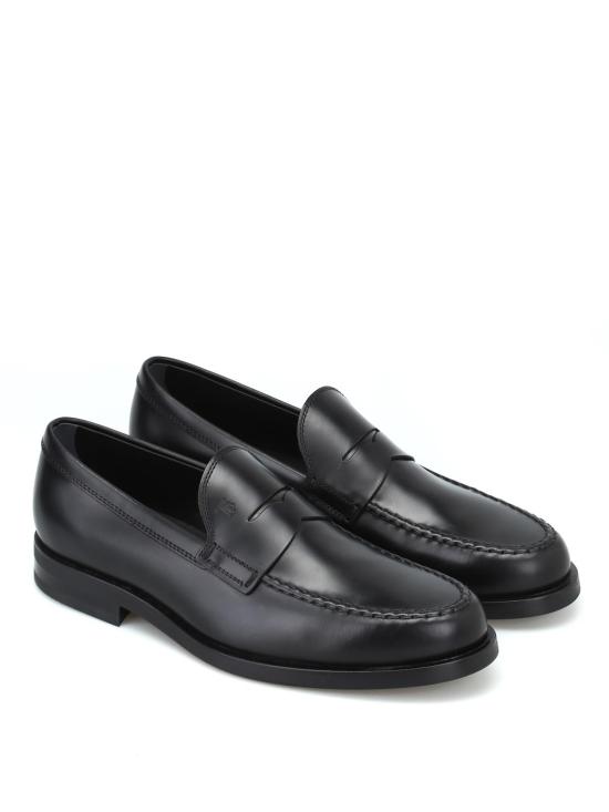 25FW 토즈 스탬프 모노그램 스웨이드 로퍼 XXM0ZF0Q920PLSB999 Black - TODS