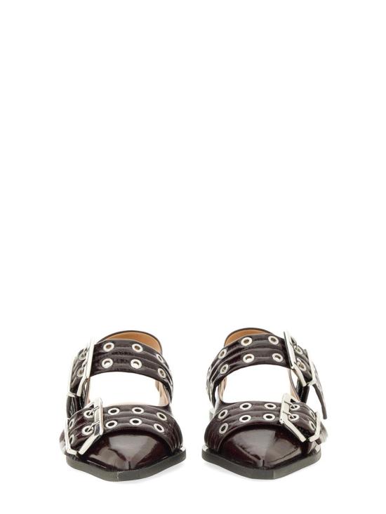 25FW 가니 페미닌 버클 발레리나 S3086436 Dark Red - GANNI