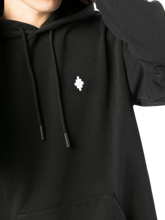  마르셀로 불론 후드 티셔츠 CMBB007C99FLE0021001 Black - MARCELO BURLON