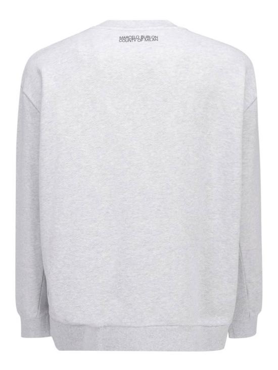  마르셀로 불론 긴팔 티셔츠 CMBA049R21FLE0020810 Light Grey - MARCELO BURLON