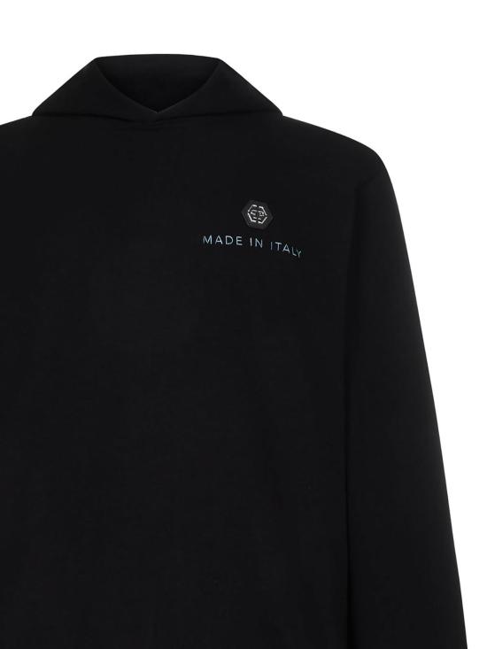 필립 플레인 후드 티셔츠 AABCMJB2857PJO002N0207 Black - PHILIPP PLEIN