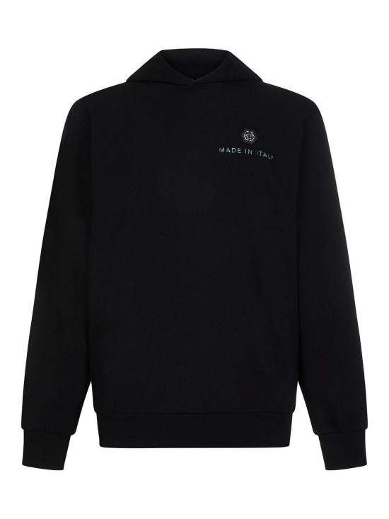  필립 플레인 후드 티셔츠 AABCMJB2857PJO002N0207 Black
