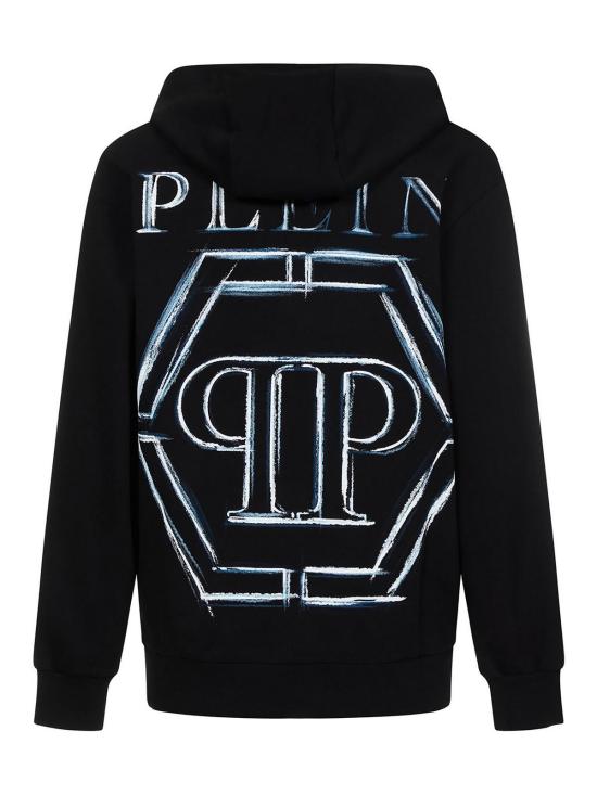  필립 플레인 후드 티셔츠 AABCMJB2857PJO002N0207 Black - PHILIPP PLEIN