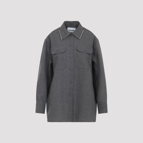 25FW 질샌더 셔츠 J03DL0210 J41557 030 VOLCANIC GLASS GREY - JIL SANDER