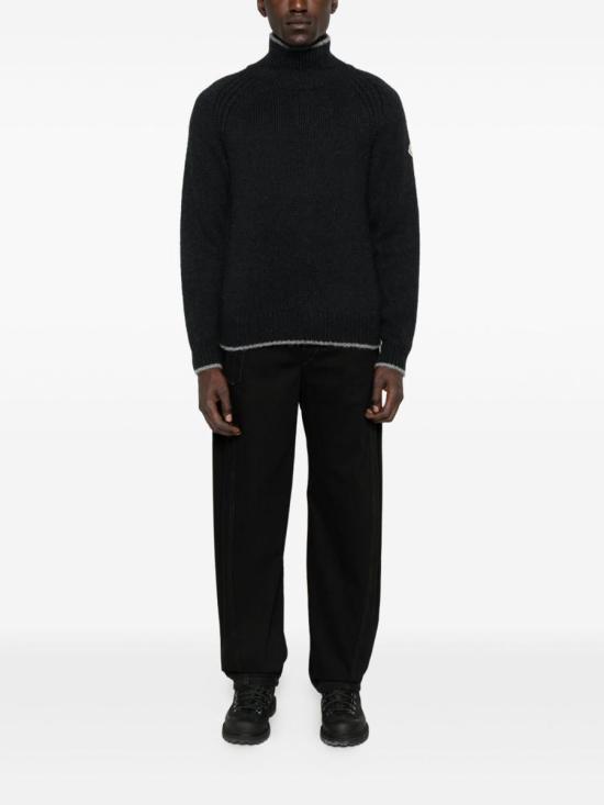 25FW 몽클레어 알파카 & 울 블렌드 터틀넥 스웨터 9F00003M7751999 Black