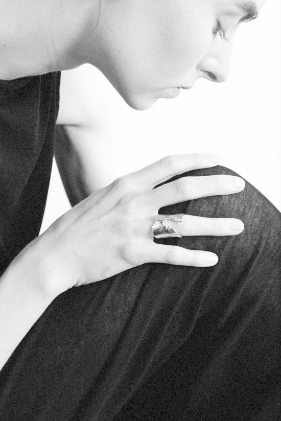  ABOAB 반지 아보압 스털링 실버 나무껍질 - OTHER BRANDS