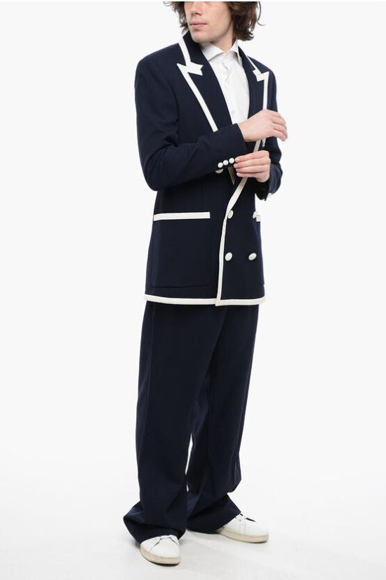  발망 수트 자켓 WH1SI003081W SAJ Blue - BALMAIN