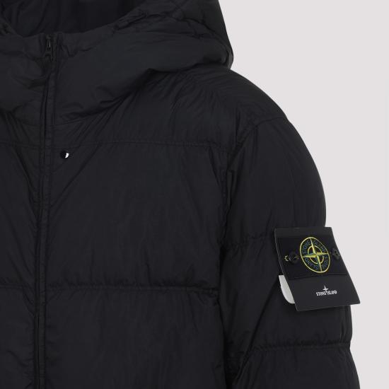 25FW 스톤 아일랜드 크링클랩스 와펜 패치  후드 다운 자켓 K2S154100011S0A23V0029 BLACK DOM - STONE ISLAND