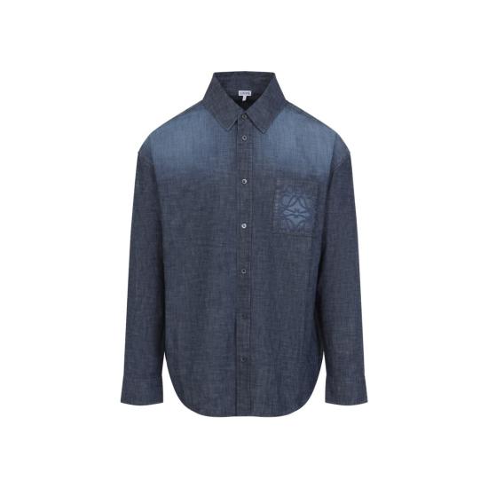 25FW 로에베 긴팔 셔츠 H526Y05WF18438 WAHSED BLUE DOM