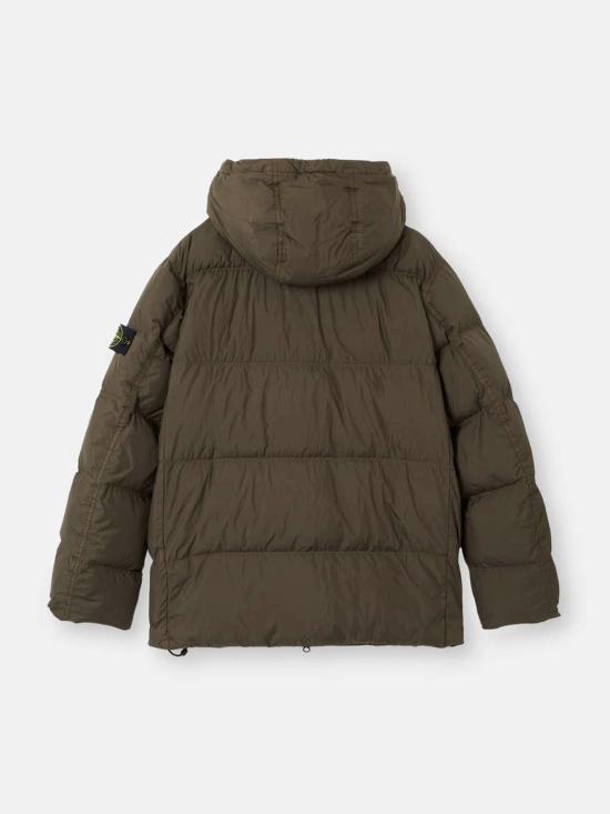 25FW 스톤 아일랜드 크링클랩스 와펜 패치  후드 다운 자켓 K2S154100011S0A23V0054 MILITARY GREEN DOM - STONE ISLAND