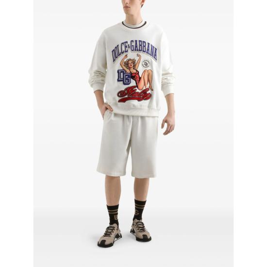 25FW 돌체앤가바나 긴팔 티셔츠 G9AHSZ G7PHH A4567 WHITE - DOLCE & GABBANA