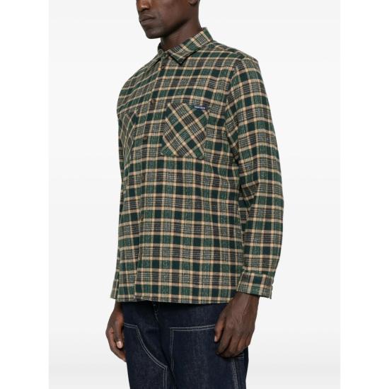 25FW 메종 라비쉬 긴팔 셔츠 YMMONGESPINA1 DAPLA GREEN BROWN - MAISON LABICHE