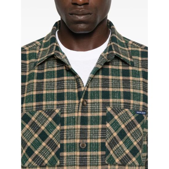 25FW 메종 라비쉬 긴팔 셔츠 YMMONGESPINA1 DAPLA GREEN BROWN - MAISON LABICHE