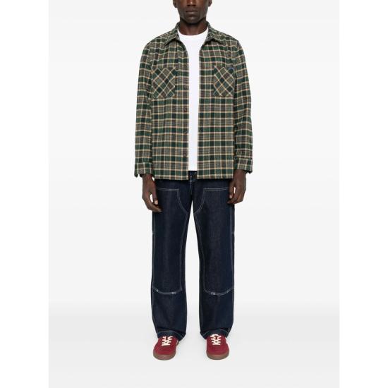 25FW 메종 라비쉬 긴팔 셔츠 YMMONGESPINA1 DAPLA GREEN BROWN - MAISON LABICHE