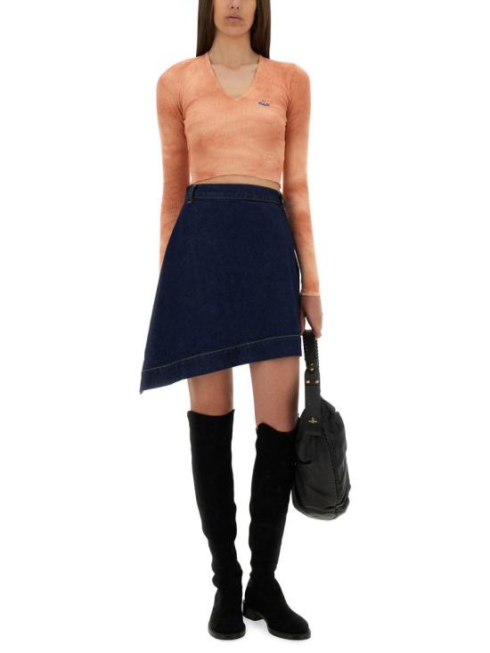 25SS 비비안웨스트우드 Bea 베아 크롭 V넥 가디건  1803004W Y003KH404 PINK - VIVIENNE WESTWOOD