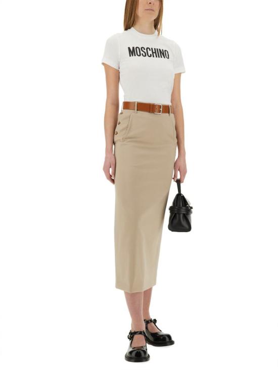 25SS 모스키노 스커트 01040517 0020 Beige - MOSCHINO