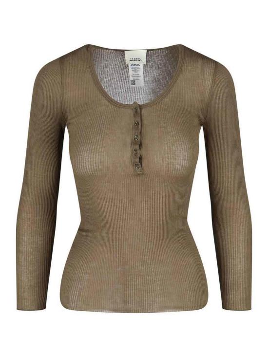  이자벨마랑 민소매 티셔츠 T0020FBC1N03I67KI Green