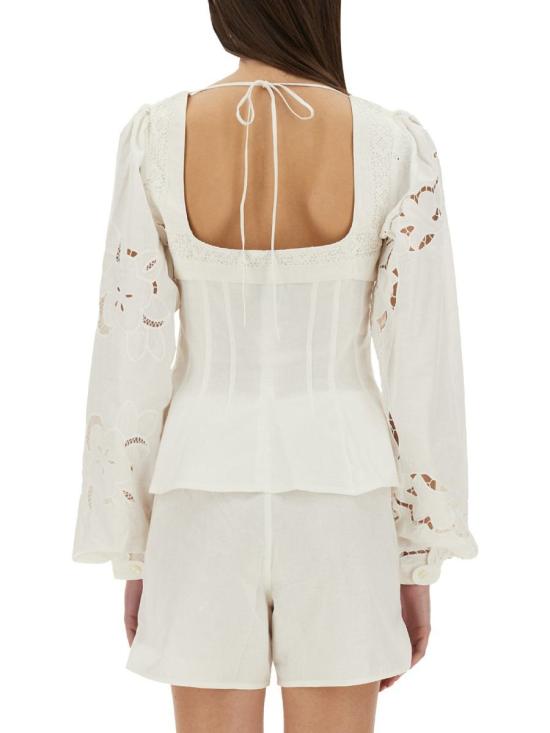 25SS 마린세르 블라우스 WSI028A UWOV0007WH10 WHITE - MARINE SERRE