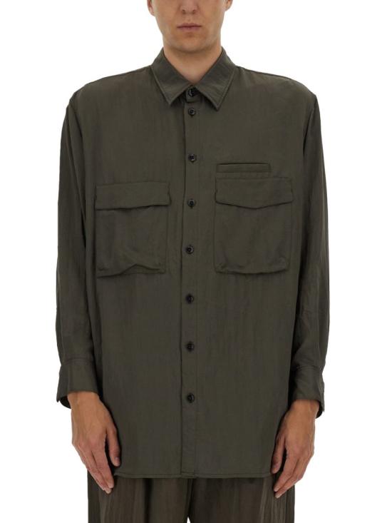 25SS 르메르 긴팔 셔츠 OV1014 LF1388BR482 MILITARY GREEN
