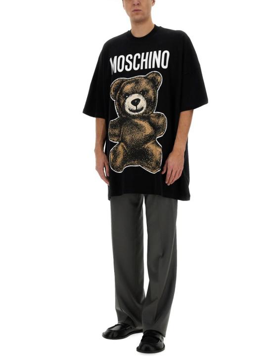 25SS 모스키노 반팔 티셔츠 07120244 1555 Black - MOSCHINO