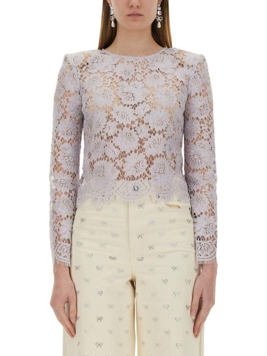 25SS 셀프 포트레이트 블라우스 SS25 049TA L LILAC Purple