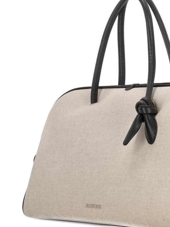 25FW 자크뮈스 더플백 BAU00427AW00094 1IQ LIGHT GREIGE BLACK - JACQUEMUS